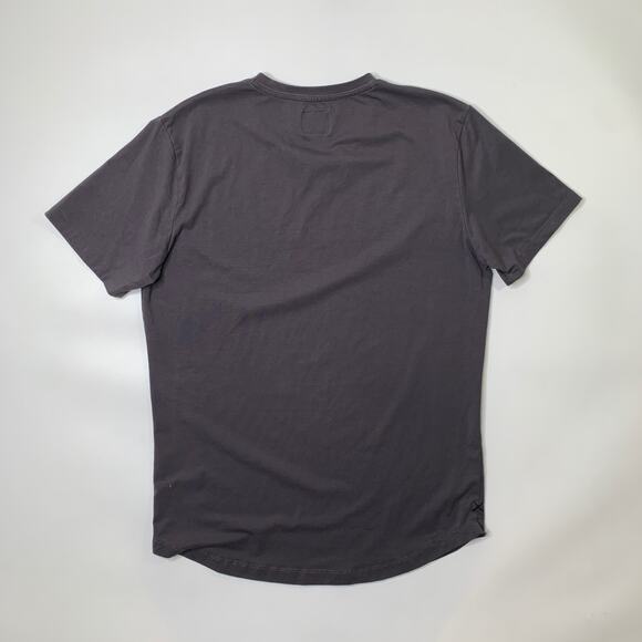 Cuts Shirt Mens L Large Fitted Chalkboard Curve Hem V Neck Short Sleeve Muscle - Picture 5 of 7